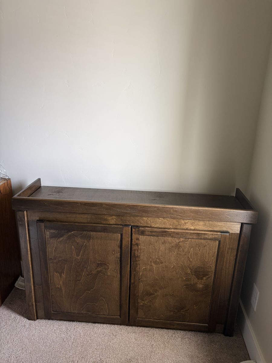 R & J 55 gallon cherry birch aquarium stand