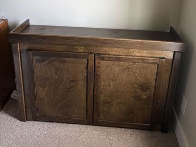 R & J 55 gallon cherry birch aquarium stand