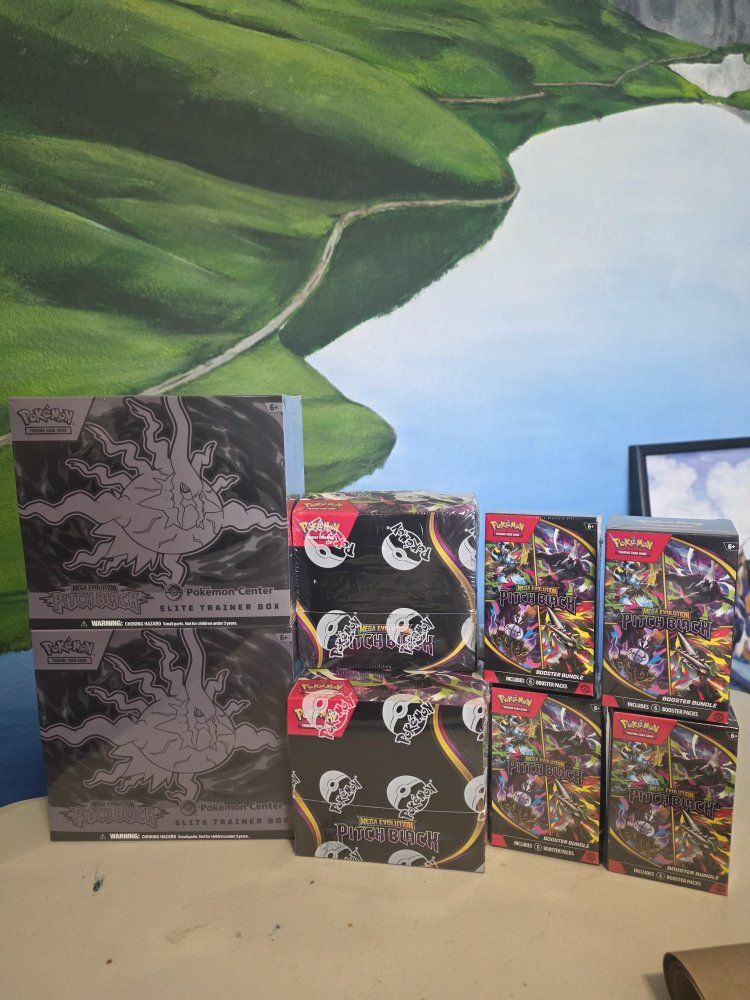 Pokémon TCG Mega Evolution Pitch Black Elite Trainer Box & Booster Bundles New Sealed Lot