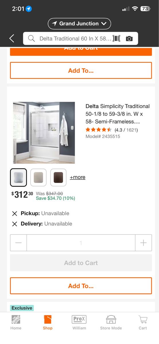 New glass shower doors