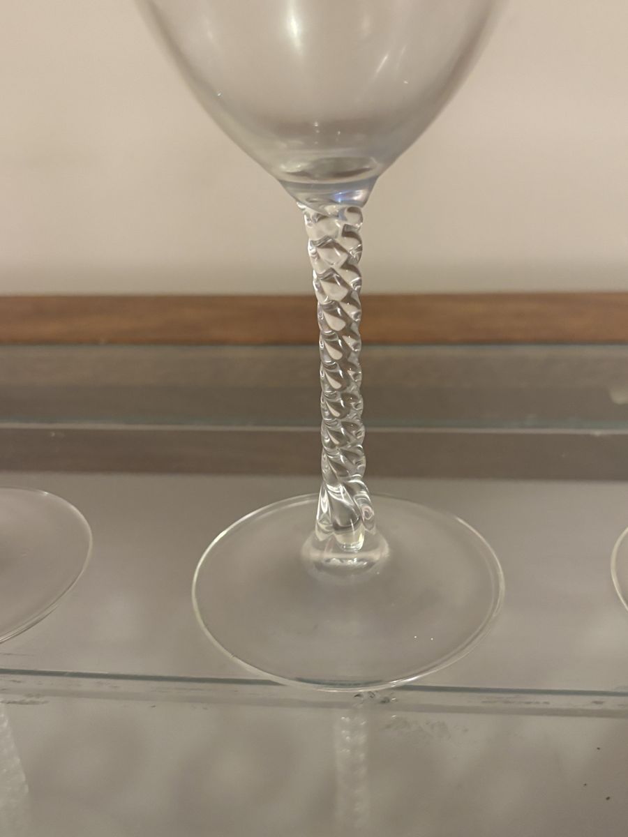 Crystal! Wine or Water glasses. Unique and Delicate Stem.