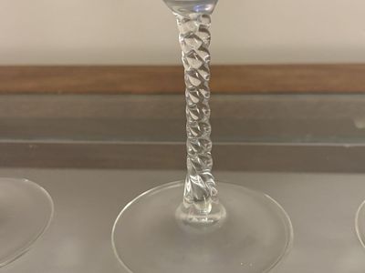 Crystal! Wine or Water glasses. Unique and Delicate Stem.