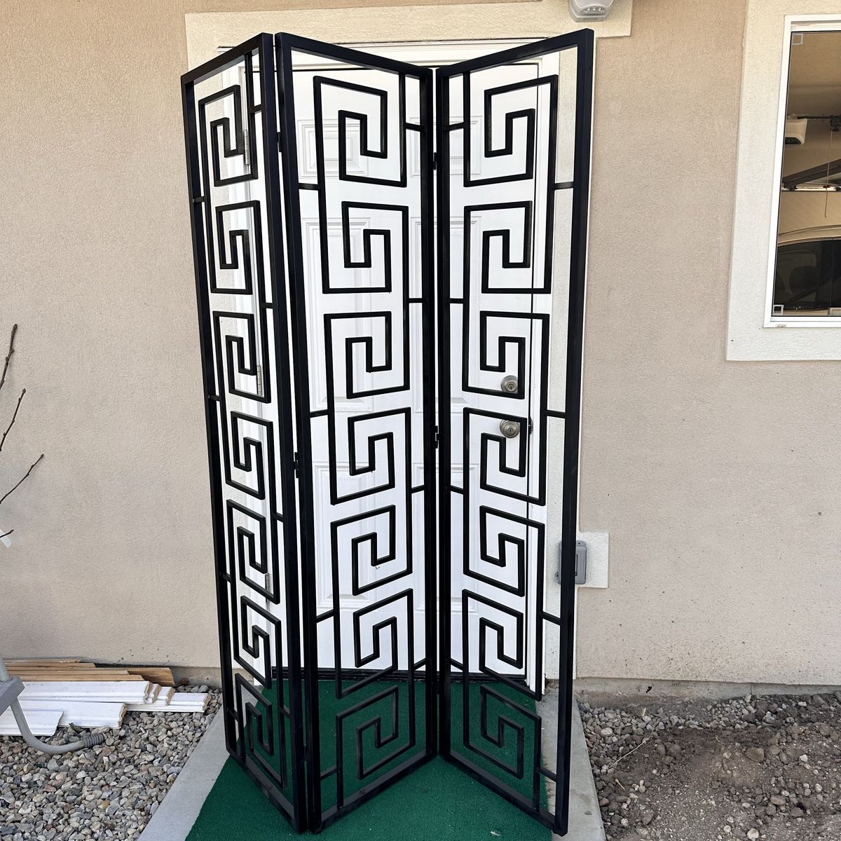 Metal Black 3 Panel Room Divider