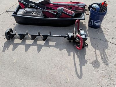 Complete Ice Fishing and Spearing Set Up See Everything in description