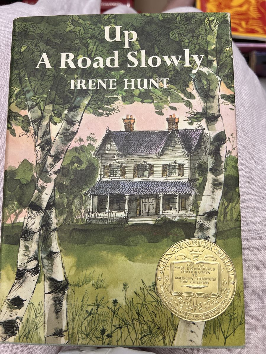 This is "Up a Road Slowly" by Irene Hunt, published by Follett Publishing Company in 1966.