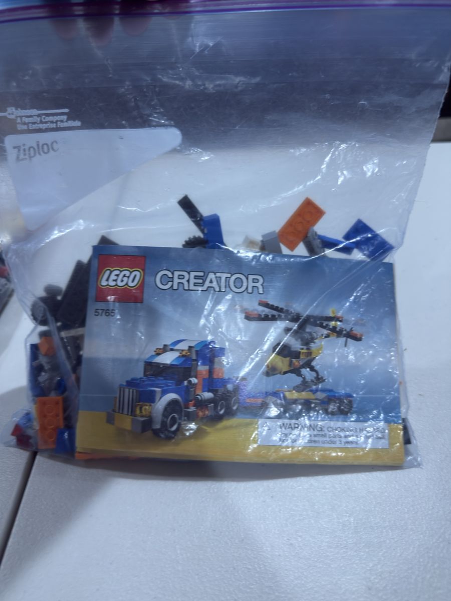 A bunch of Lego sets.