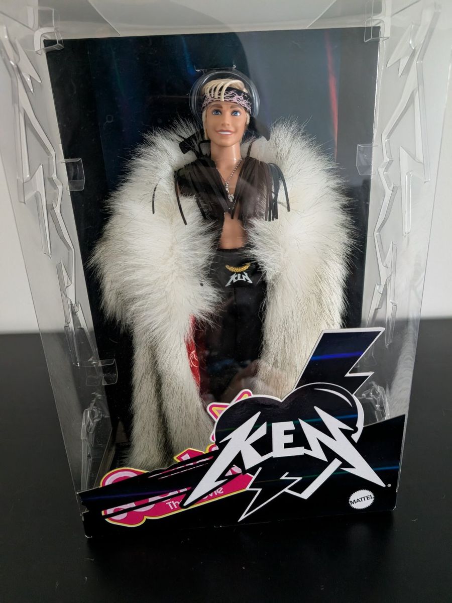 New in Box KEN Doll (fur coat, Barbie Movie)