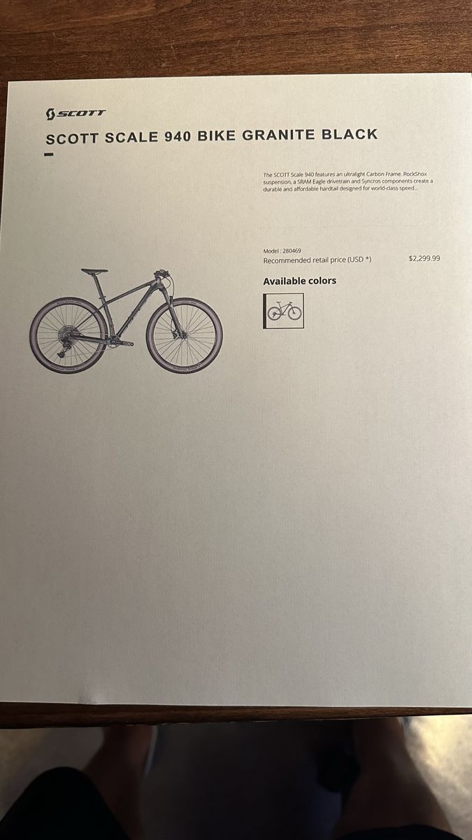 Scott Scale 940 Bike Granite Black