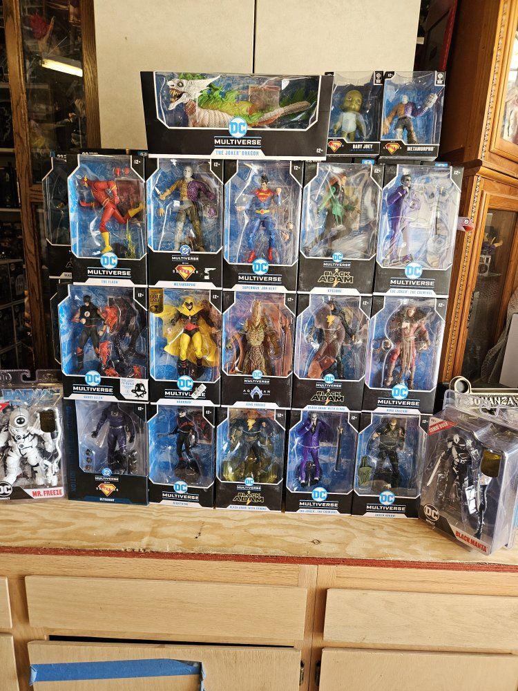 McFarlane Toys DC Multiverse Action Figure Lot - Black Adam, Batman, The Flash & More