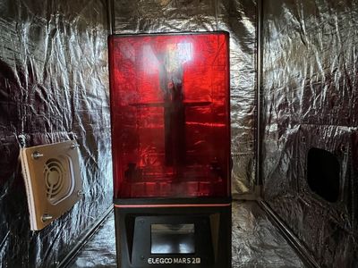 ELEGOO Mars 2 Pro 3D Printer with Phrozen Cure V2 and Grow Tent Setup