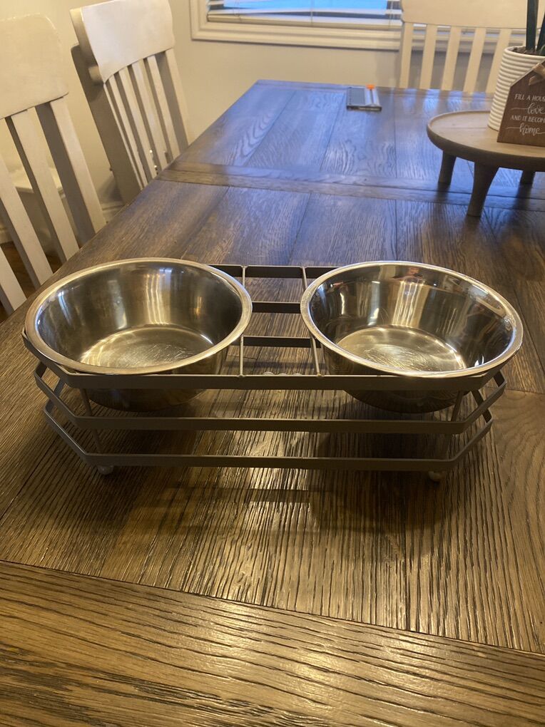 Dog Food & Water Bowl Set