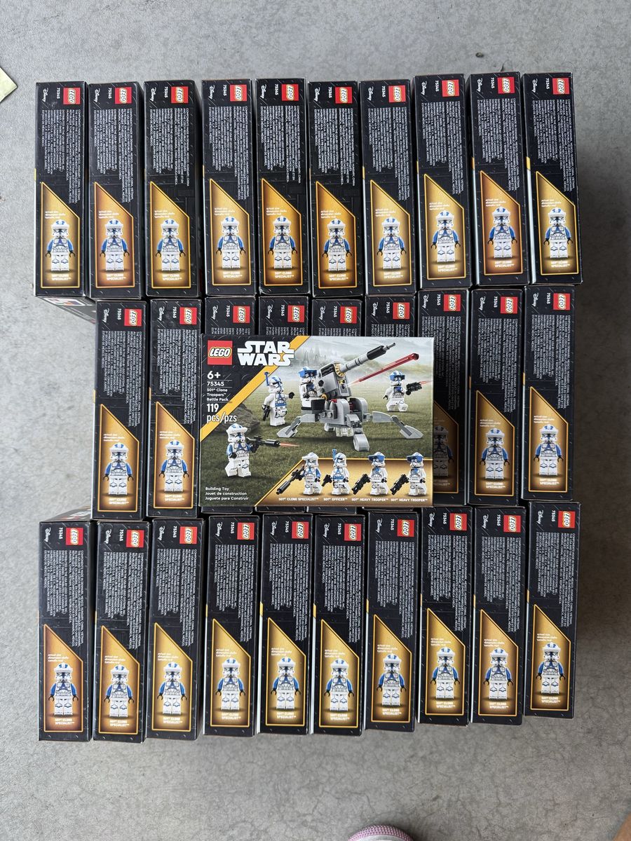 LEGO Star Wars 501st Clone Troopers Battle Pack 75345 - Lot of 30 New Sealed Boxes