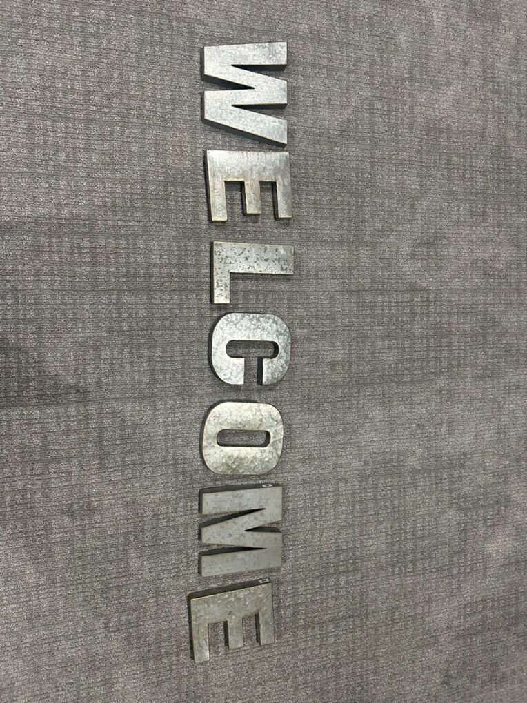 Metal Welcome Sign