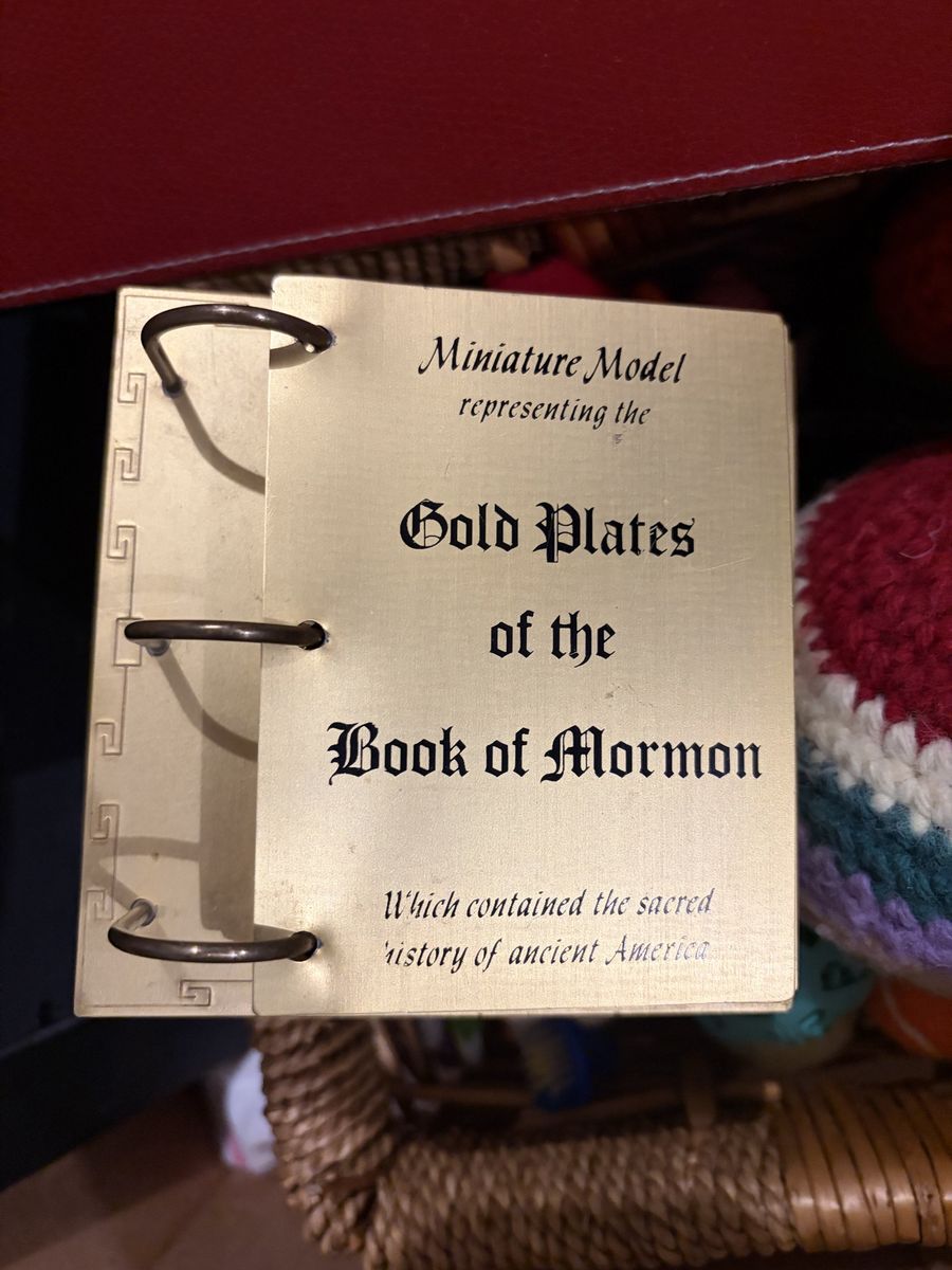 Miniature Model Gold Plates of the Book of Mormon Replica