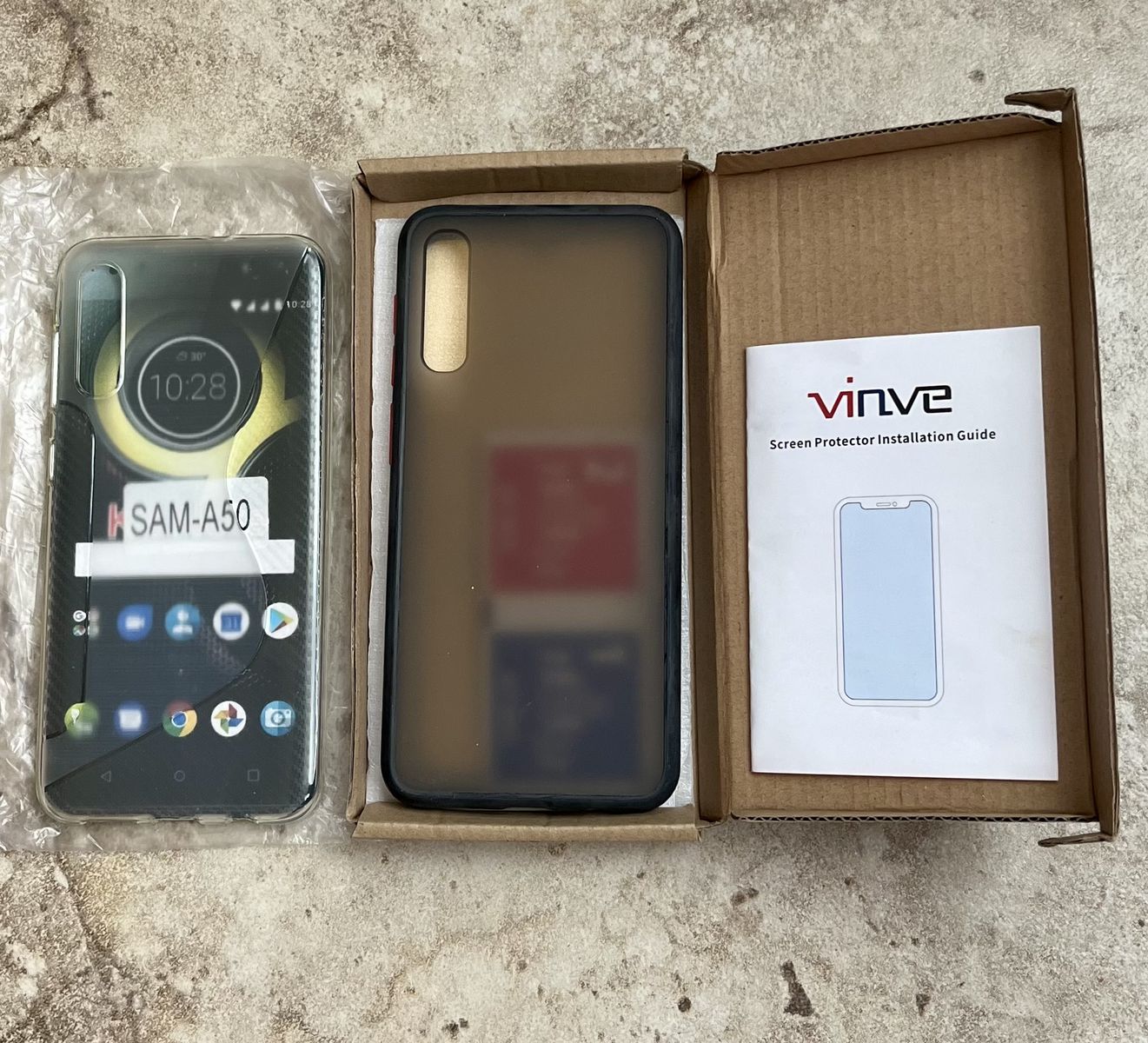 Vinve Protective Case and Screen Protector for Samsung Galaxy A50