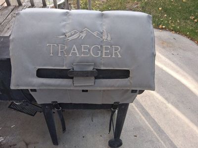 Used Traeger Smoker Grill with Insulated Blanket - Great Condition for Outdoor Cooking. 801-360-8388 please text.