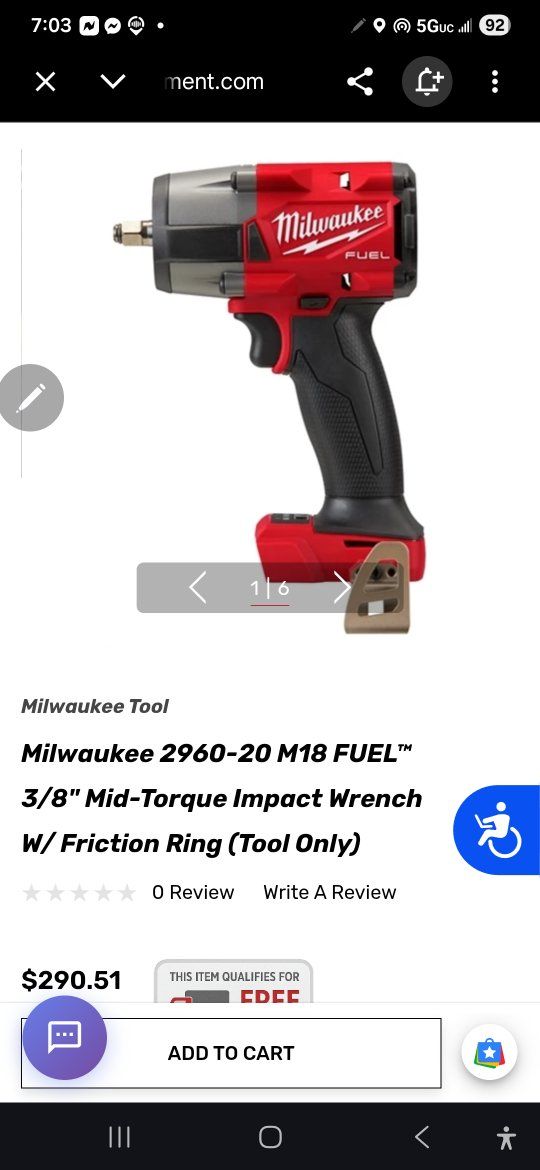 milwakee 2960 m18 fuel 3/8 mid torque impact