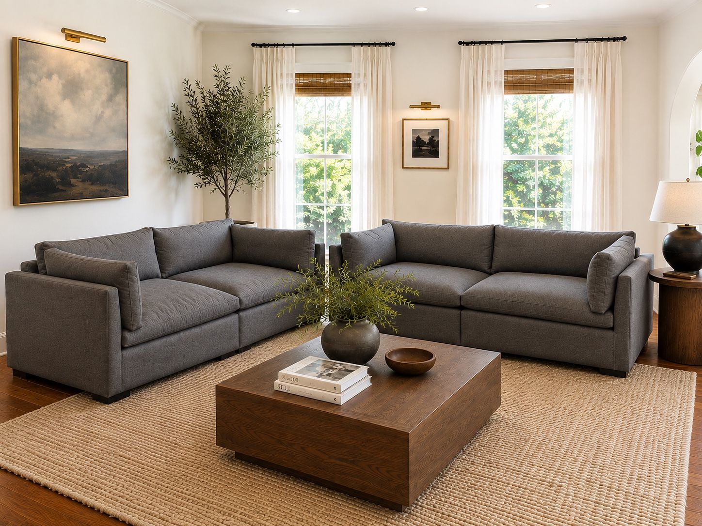 Brand New Four Hands Westwood Sofas – Bennett Charcoal