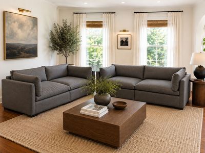 Brand New Four Hands Westwood Sofas – Bennett Charcoal