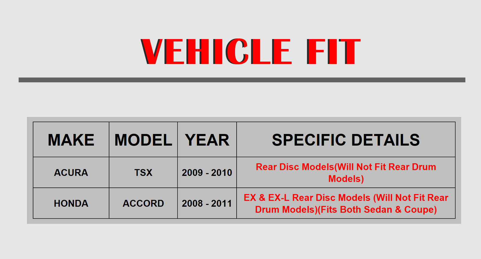 New Honda Accord Front Rotors and Ceramic Pads for 2008-2011 Accord and Acura TSX 2009-2010