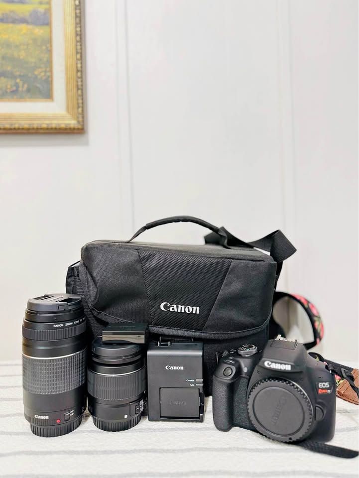 Canon EOS Rebel T7 DSLR Camera Bundle | 2 Lenses, Carrying Case, 2 Batteries & Charger