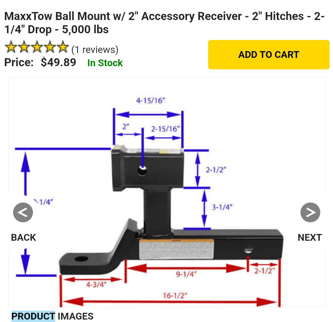Maxx tow multi use ball mount