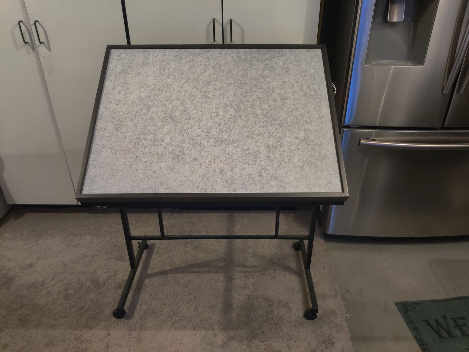 Tilting Puzzle Table on wheels, barely used