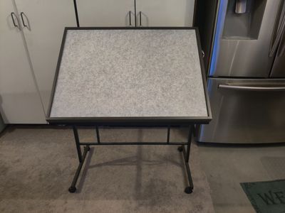 Tilting Puzzle Table on wheels, barely used