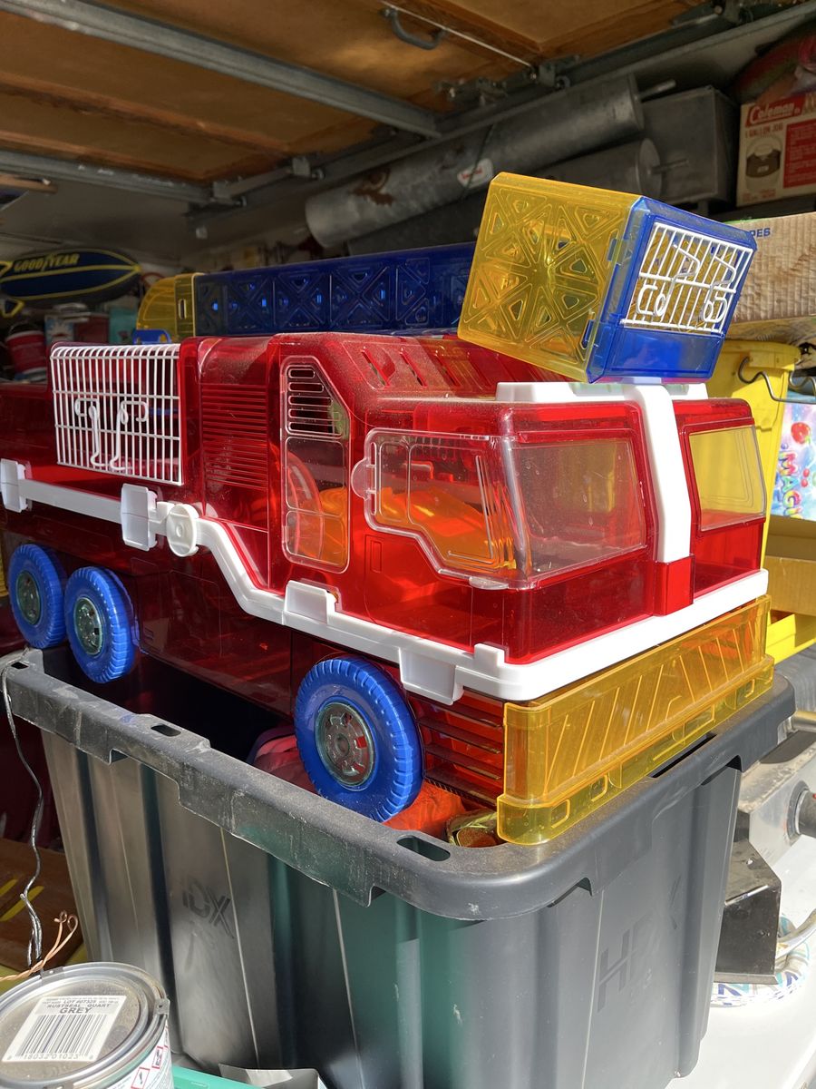 Large Hamster Cage Red Fire Truck