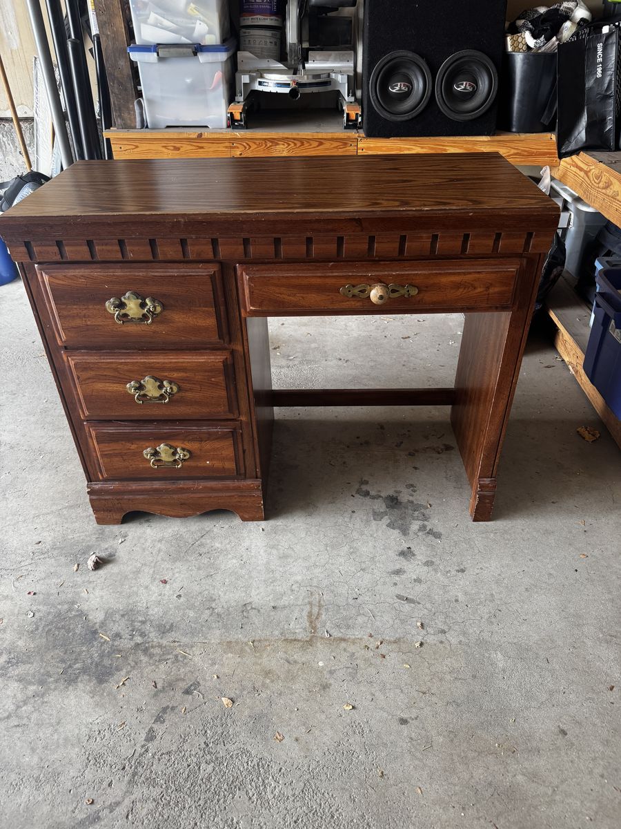 Wooden desk with chair for sale