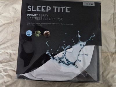 Malouf Sleep Tite Prime Terry Twin Mattress Protector - H2Pro Membrane, Waterproof