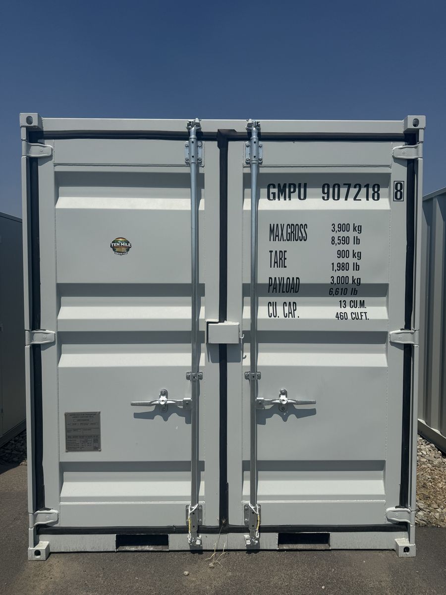 9-Foot Storage Container with Walk-In Door & Protected Window