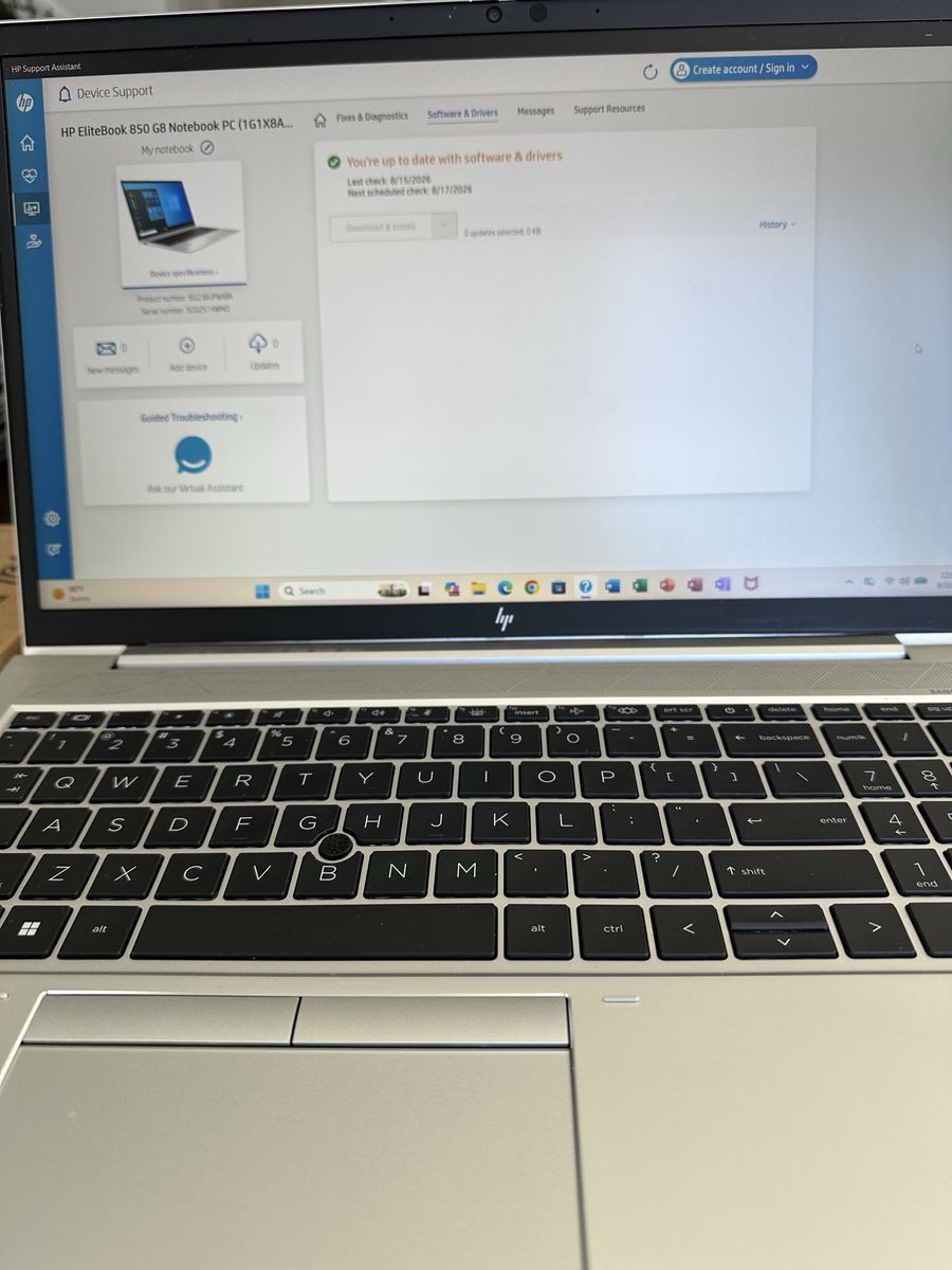 HP Elitebook 15.6-inch i5 Core 11th Gen Laptop 16 GB RAM 512 GB SSD