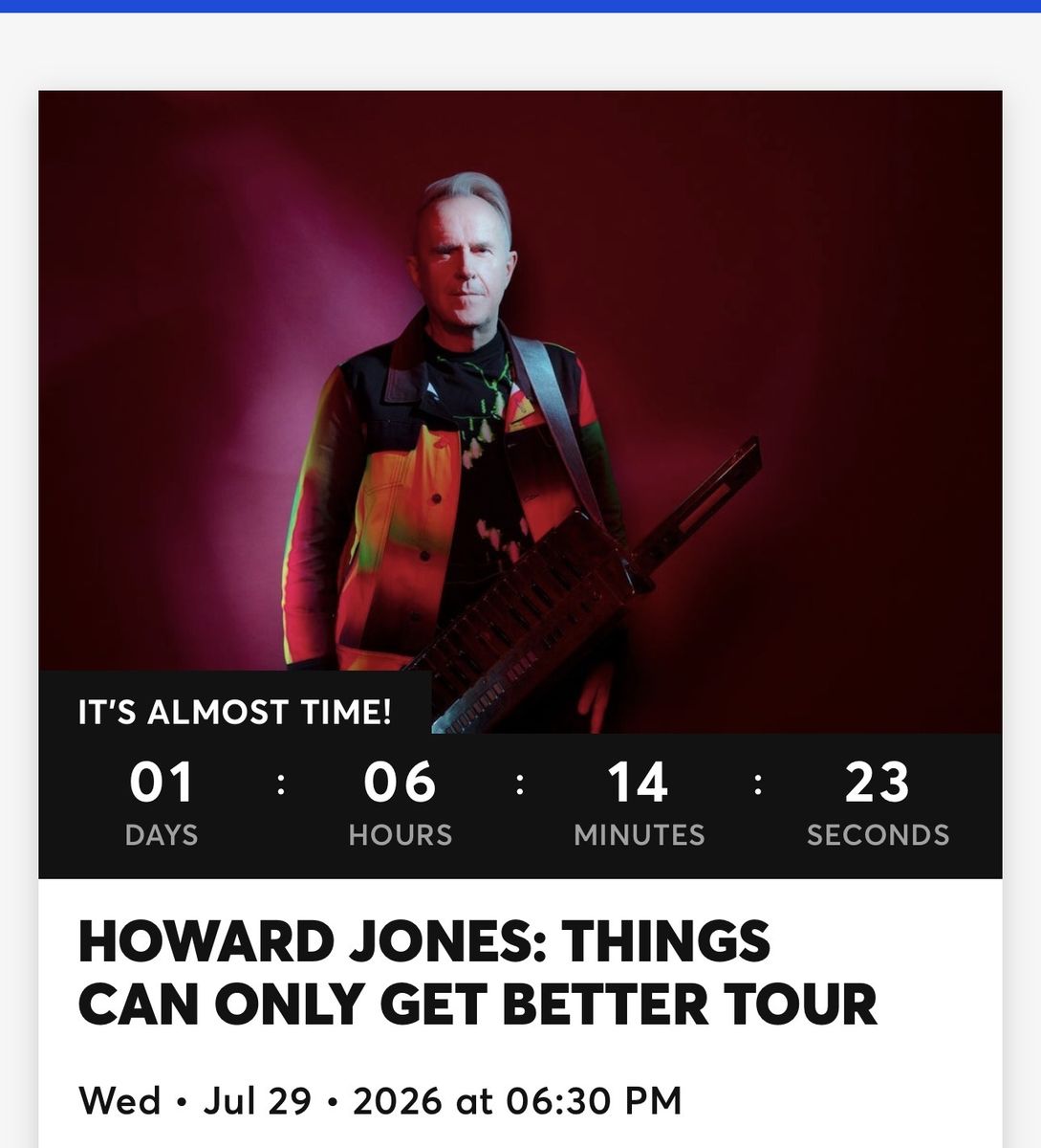 Howard Jones tickets