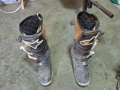 Alpinestars Tech 6 Motocross Dirt Bike Boots Size US 6 Black Brown