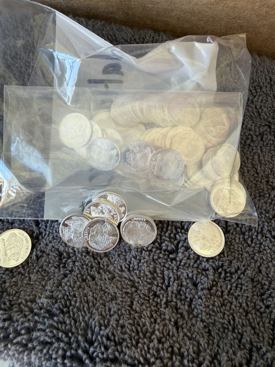 1 gran .999 Fine Silver Buffalo Rounds/Coins - Lot of 50+ - Collectible Bullion