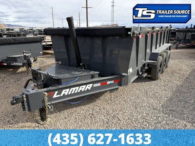 7x16 Lamar DT Dump Trailer - 36" Sides - 21K GVWR - 7 Gauge Floor, Telescopic