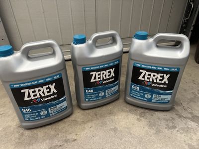 Zerex G48 Antifreeze Coolant 50/50 Ready-to-Use 1 Gallon (pack of 3)