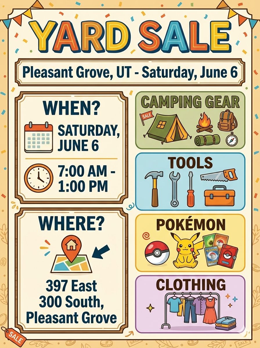 Yard Sale in Pleasant Grove