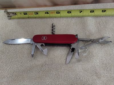 Swiss Army Knife Victorinox Explorer Red Multi-Tool w/ Magnifying Glass
