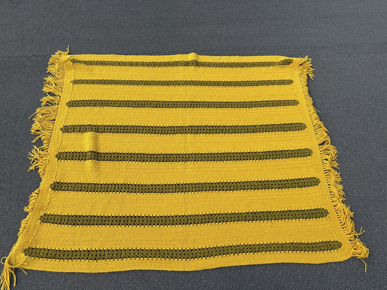 Beautiful hand knit mid century Afghan blankets vintage, grandma granny square