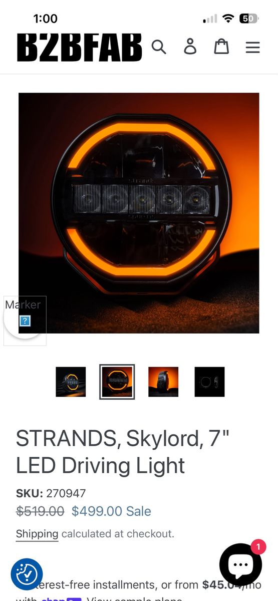 Siberia skylight 7 inch LED for your truck brand n