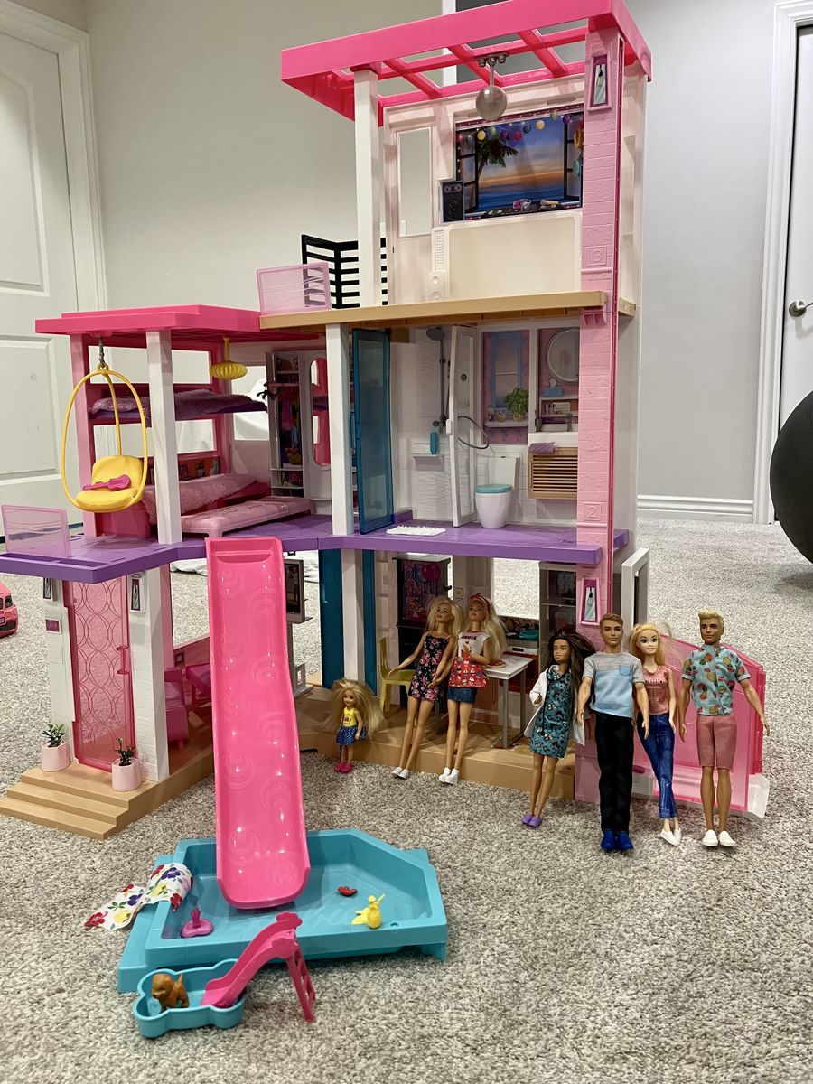 Barbie Dream House and Dolls