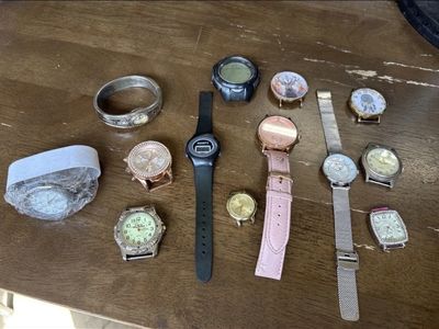 Craft Jewelry Watch Lot - 13 PC Mixed Repair / Upcycle Fashion Watches - Avon XOXO
