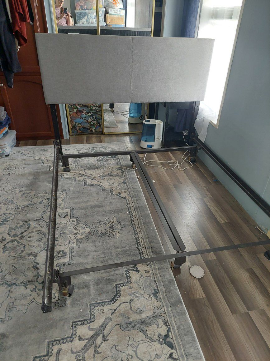 Queen size mattress frame and headboard