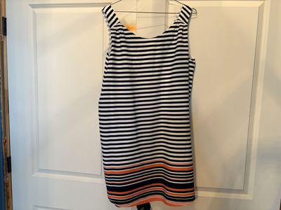 Eliane Rose Sleeveless Striped Dress Sz 10
