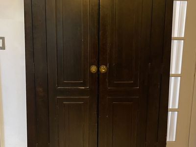 Dark Wood Wardrobe / Armoire – Solid & Spacious (Pier 1 Imports)