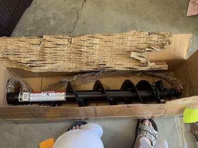 Brand New AgKNX 6" Compact Post Hole Auger Bit - 2" Round Shaft