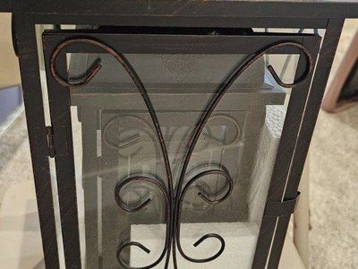 metal and glass lanterns set of 3