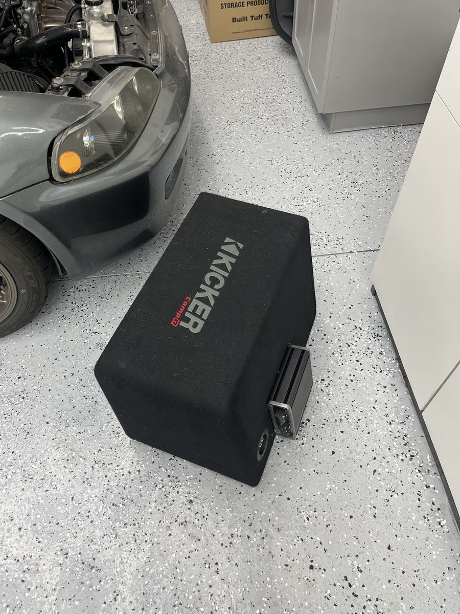 Kicker CompR Car Audio Subwoofer Box with kicker Amplifier